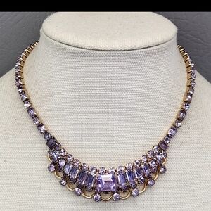 Elegant Gold and Purple Necklace